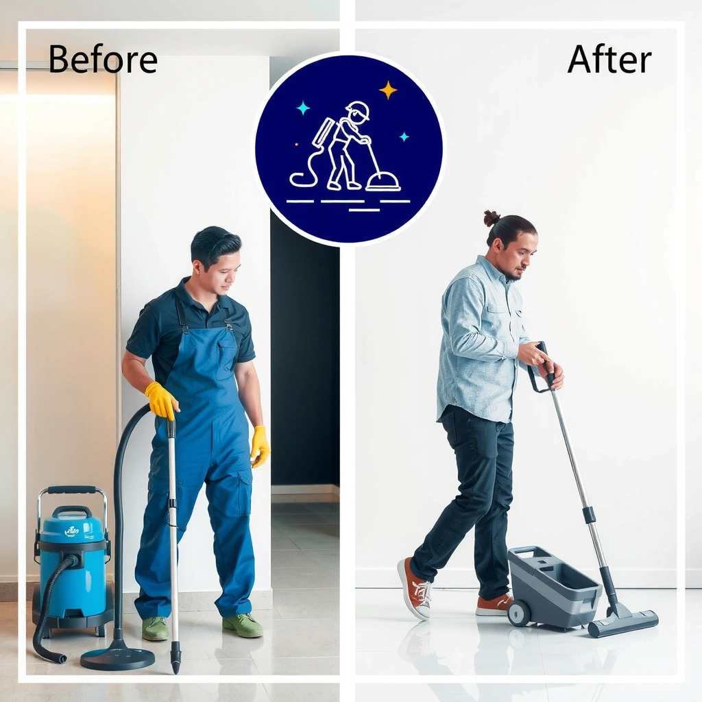 Deep cleaning service with professional equipment